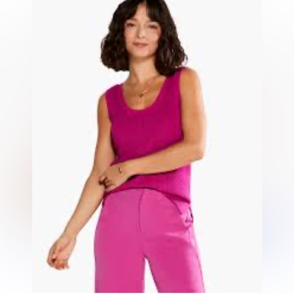 NIC+ZOE Knit Tank Orchid Pink Coastal Grandmother Chic